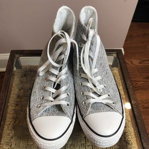 Converse High Top Silver Mint Condition